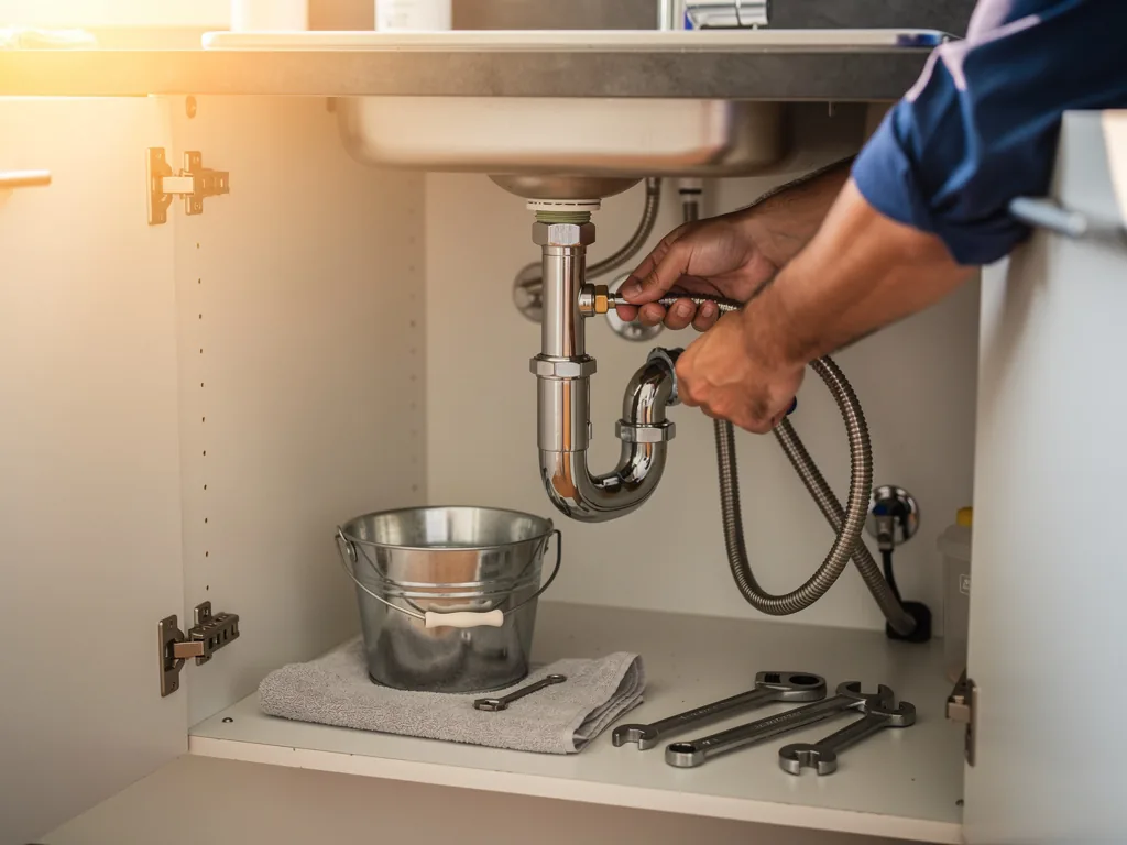 Intervention plombier à Brie-Comte-Robert : artisan au travail